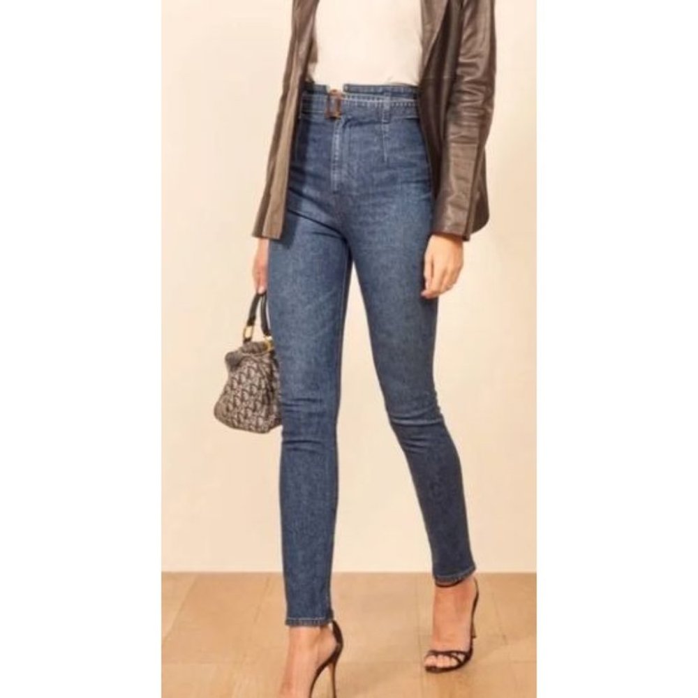 Reformation Kayo High Rise Skinny Jeans Newport Wash Organic Cotton 26 NWT $118